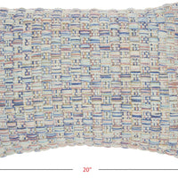 Multicolor Woven Fabric Lumbar Pillow