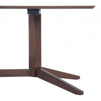 Modern Sleek Walnut Finish Industrial Dining Table