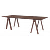 Mid Century Mod Walnut Finish Sawhorse Dining Table