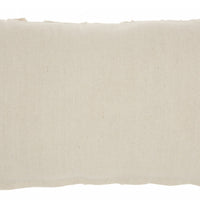 Off White Embossed Rose Lumbar Pillow