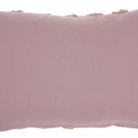 Tea Pink Embossed Rose Lumbar Pillow