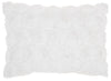 Petite White Embossed Rose Lumbar Pillow