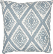 Light Blue Tribal Pattern Throw Pillow