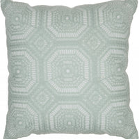 Mint Green Tribal Pattern Throw Pillow