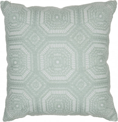 Mint Green Tribal Pattern Throw Pillow