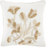 Embroidered Floral Detail Throw Pillow