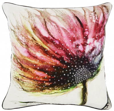 Abstract Flower Throw Pillow