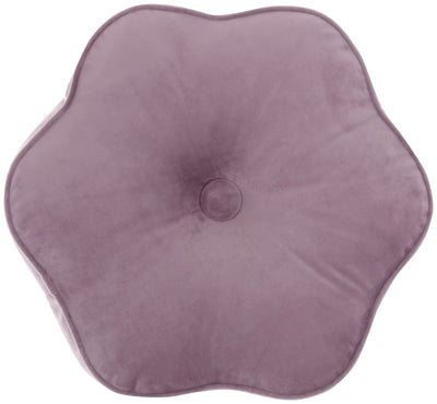 Purple Flower Shaped Throw Pillow