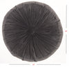 Dark Gray Tufted Round Throw Pillow