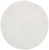 White Tufted Round Throw Pillow