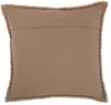 Beige Textured Squares Throw Pillow