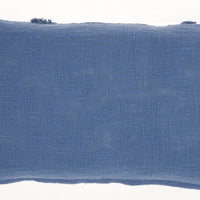 Royal Blue Abstract Shaggy Detail Lumbar Pillow