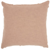 Tea Pink Abstract Shaggy Detail Throw Pillow