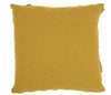 Dark Mustard Abstract Shaggy Detail Throw Pillow