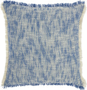 Blue and Ivory Abstract Pattern Throw Pillow