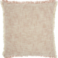 Blush and Ivory Abstract Pattern Throw Pillow