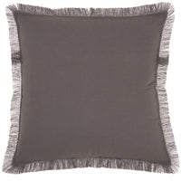 Solid Charcoal Contemporary Throw Pillow