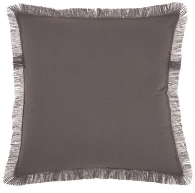 Solid Charcoal Contemporary Throw Pillow