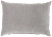 Solid Gray Casual Throw Pillow
