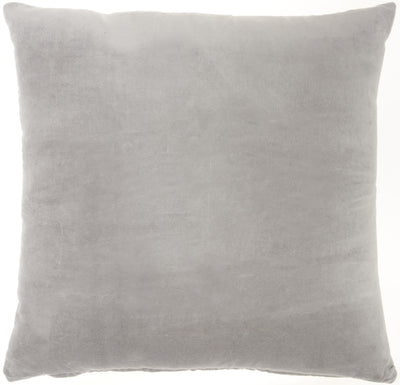 Gray Soft Velvet Accent Throw Pillow