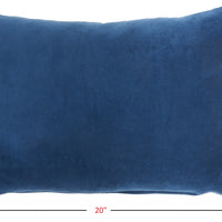 Solid Navy Blue Casual Throw Pillow
