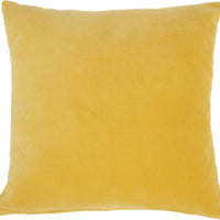 Yellow Velvet Modern Throw Pillow