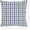 Blue and Ivory Gingham Pattern Throw Pillow