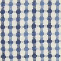 Blue and Ivory Gingham Pattern Throw Pillow