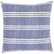 Mod Navy Blue Dots and Lines Throw Pillow