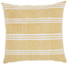 Mod Mustard Yellow Dots and Lines Throw Pillow