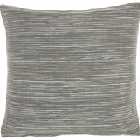 Gray Distressed Stripes Throw Pillow