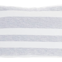 Navy Blue and White Stripes Lumbar Throw Pillow
