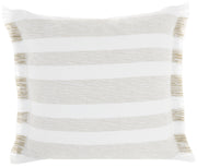 Taupe and White Soft Stripes Throw Pillow