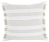 Taupe and White Soft Stripes Throw Pillow