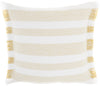 Yellow and White Soft Stripes Throw Pillow