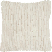 20" Ivory Silky Soft Velvet Capsules Throw Pillow