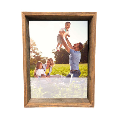 Rustic Farmhouse Reclaimed Wood Shadow Box Picture Frame - 10x10