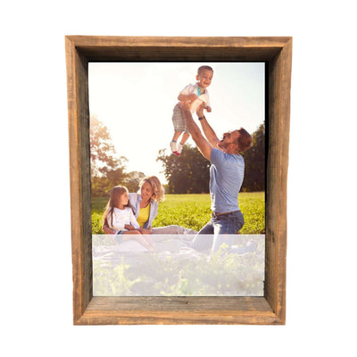 Rustic Farmhouse Reclaimed Wood Shadow Box Picture Frame - 6x6