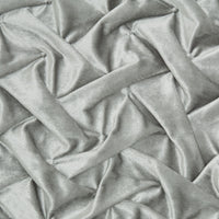 Pale Gray Pleated Velvet Throw Pillow