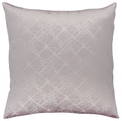 Light Pink Silver Patterned Throw Pillow