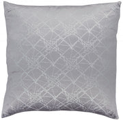 Light Gray Silver Patterned Throw Pillow