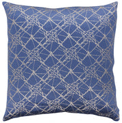Cobalt Blue Gold Patterned Throw Pillow