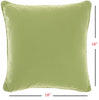 Light Green Velour Throw Pillow