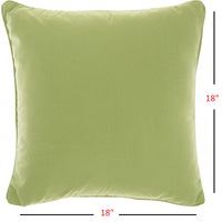 Light Green Velour Throw Pillow