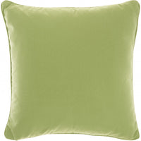 Light Green Velour Throw Pillow