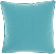 Light Blue Velour Throw Pillow