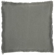 18" X 18" Gray Cotton Solid Color Indoor Outdoor Lounge Chair Cushion Seat Cushion