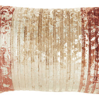 Two Tone Striped Lumbar Pillow