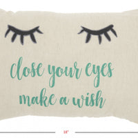 Close Your Eyes Make A Wish Lumbar hrow Pillow