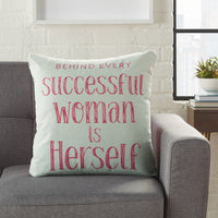 Successful Woman Pink Decroative Throw Pillow